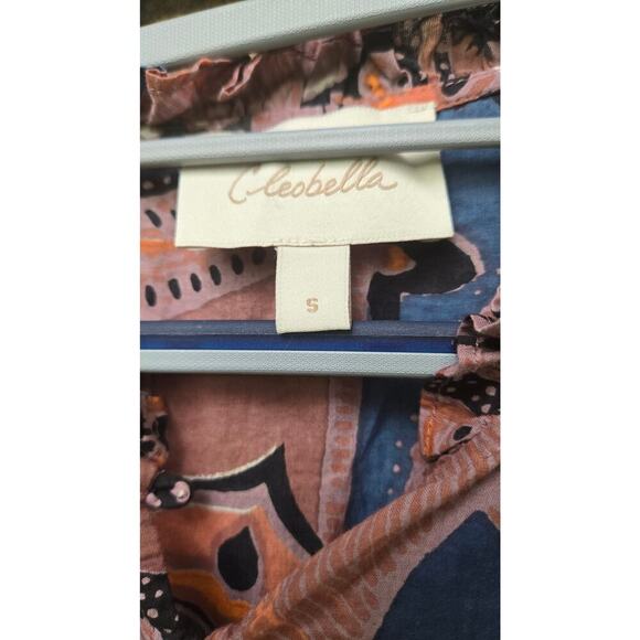 CLEOBELLA Karla Mixed Floral Organic Cotton Voile Top In Mirag size 2 - Picture 3 of 4